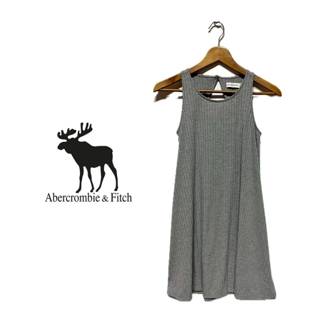 Abercrombie Fitch Grey Ribbed Short Swing Dress