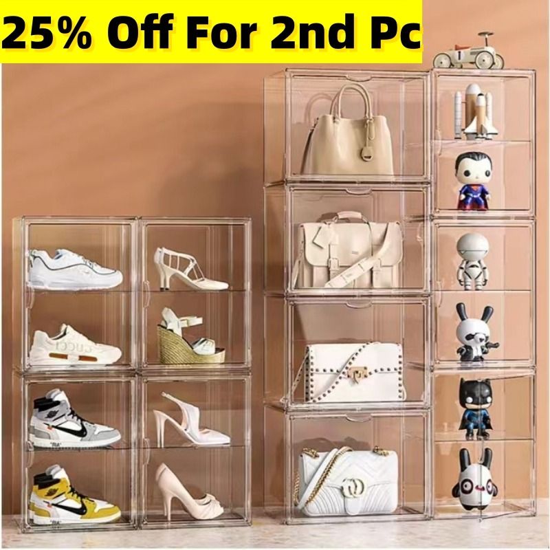 Acrylic Bag Storage Box Shoe Storage Box Organizer Popmart Display
