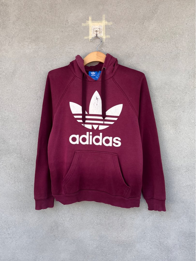 Adidas trefoil pull over hoodie Men s Fashion Tops Sets