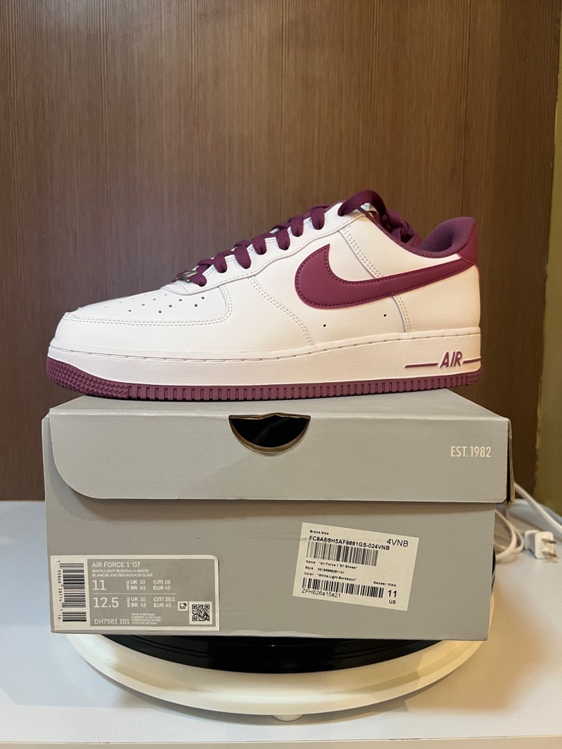 Air force sales 1 blanche bordeaux