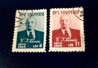 Albania 1960 - The 90th Anniversary of the Birth of Lenin 2v. (used) COMPLETE SERIES