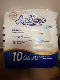 ANDLOVE XL Adult Pants/ Pull-Up Diaper (pack of 10) - B026