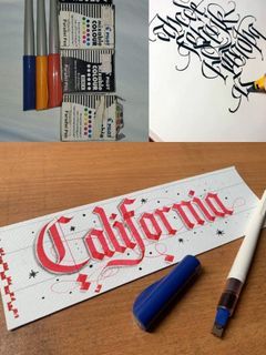 Art Materials (Calligraphy, Colored Pencils, Sketch Pad)