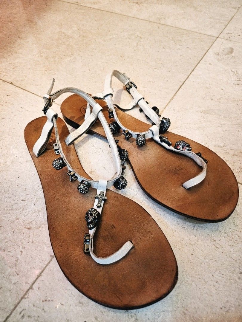 White designer sandals hotsell