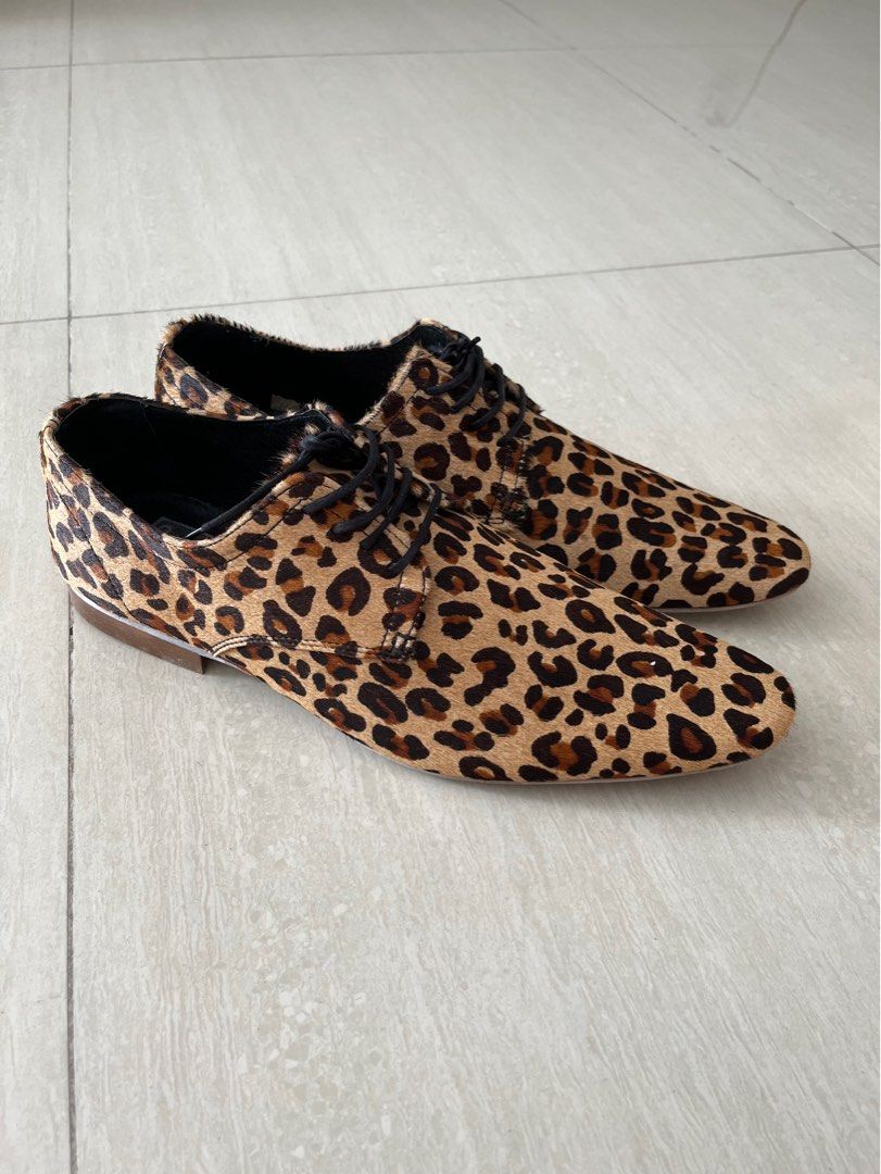 Men leopard print store shoes