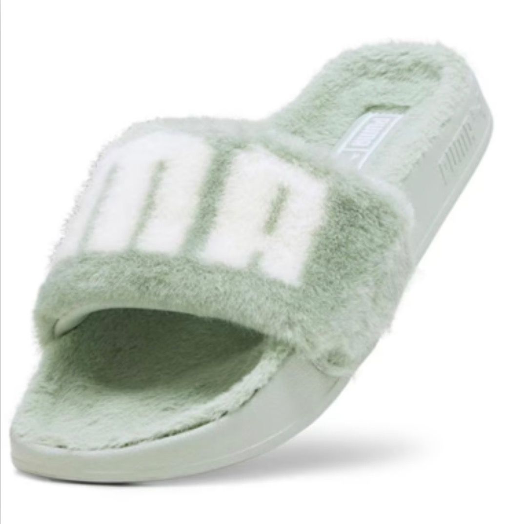Puma slide top sandals fur