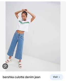 Bershka culotte jeans top