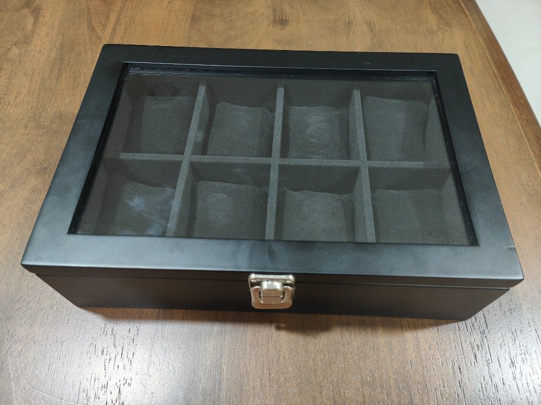 Glass top watch best sale box