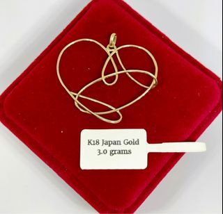 Brand new k18 japan gold mother and son pendant