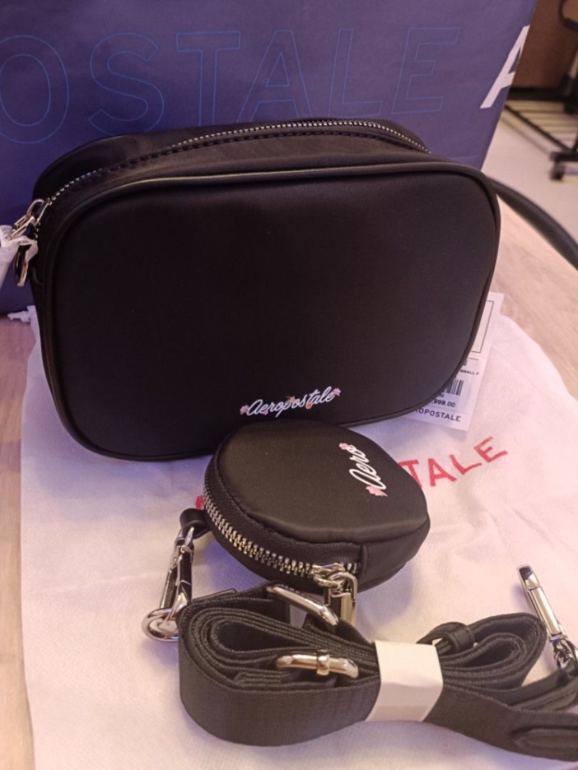 Brand New Original Aeropostale Sling bag Black, Women's Fashion, Bags u0026  Wallets, Cross-body Bags on Carousell