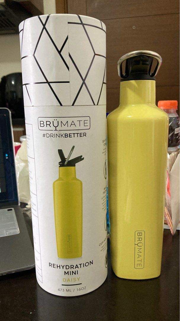 Brumate Rehydration Mini Tumbler 16oz (Category: Water Bottles & Tumblers) located in Quezon City. Submitted by clarabelbels (Listing ID 1283488756, Image 1). Description: Brand new Brumate Rehydration Mini (16oz) Color: Daisy (light yellow) Just opened to inspect and take pictures. Impulse buy but I have too many tumblers already. Retails for 1999.