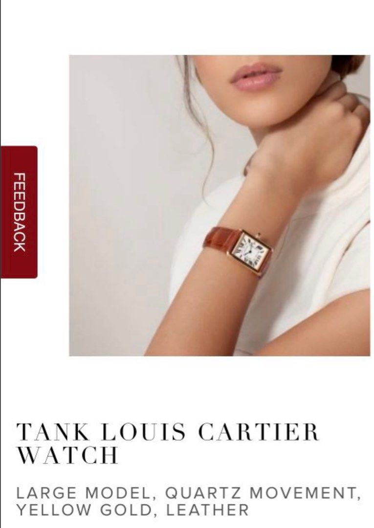 Cartier watch tank best sale gold