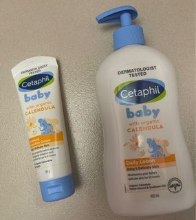 Cetaphil Baby with Organic Calendula Daily Lotion and Advanced Protection Cream
