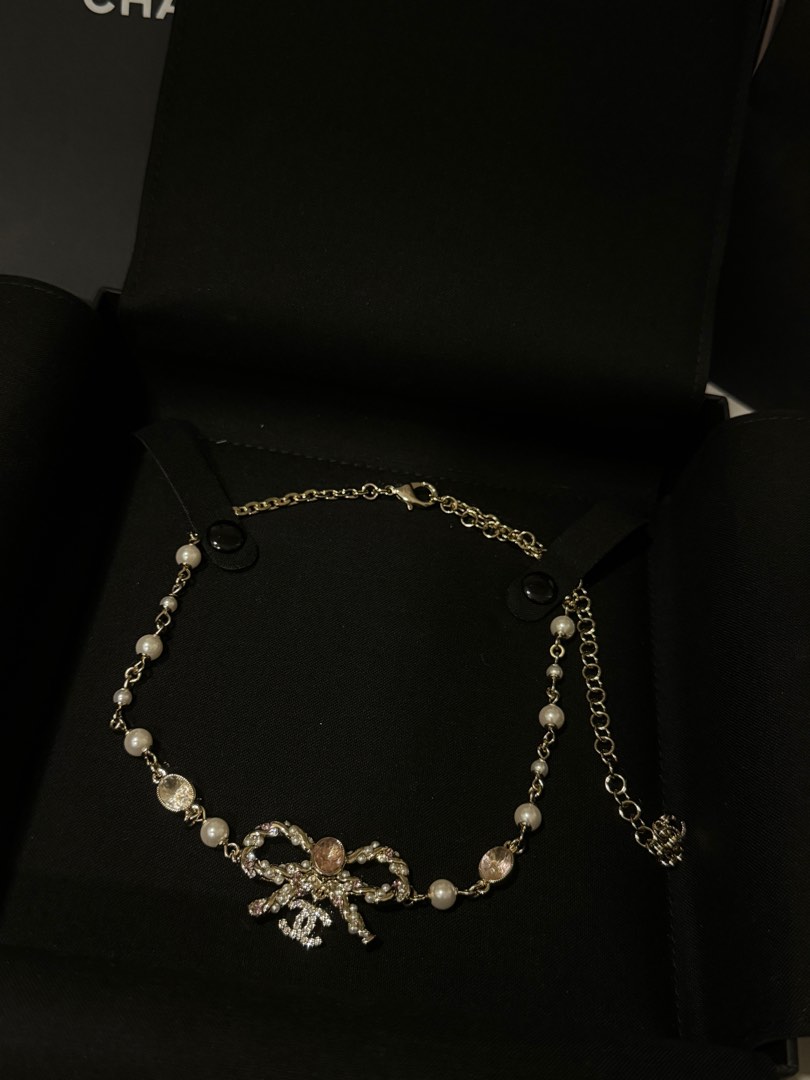 Chanel ribbon choker new arrivals