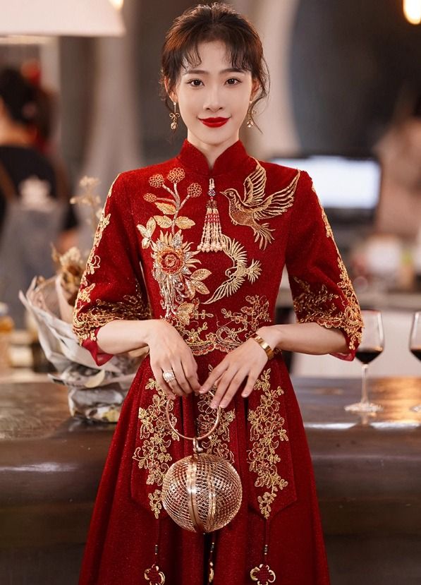 Cheongsam sales dress red