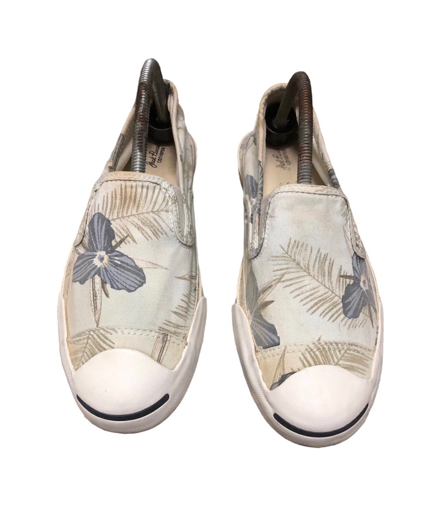 Converse Jack Purcell slip on flowers motive Men s Fashion Footwear Casual shoes on Carousell