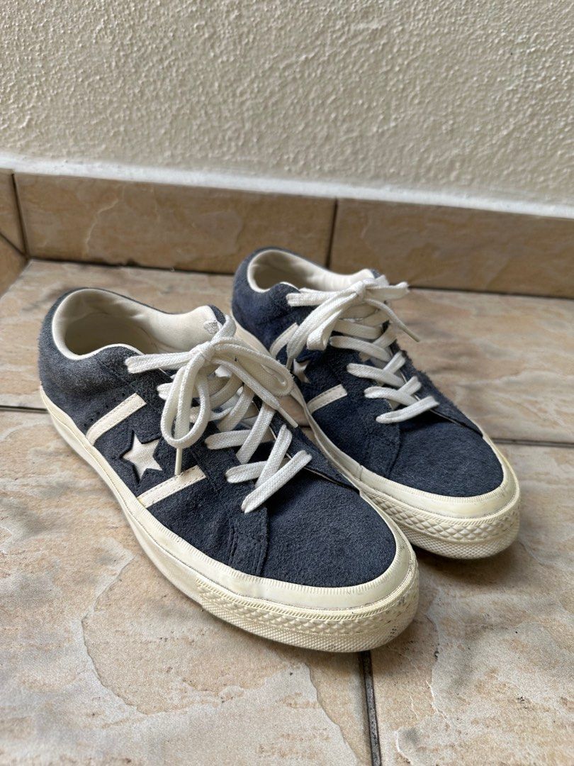Converse one star suede navy blue