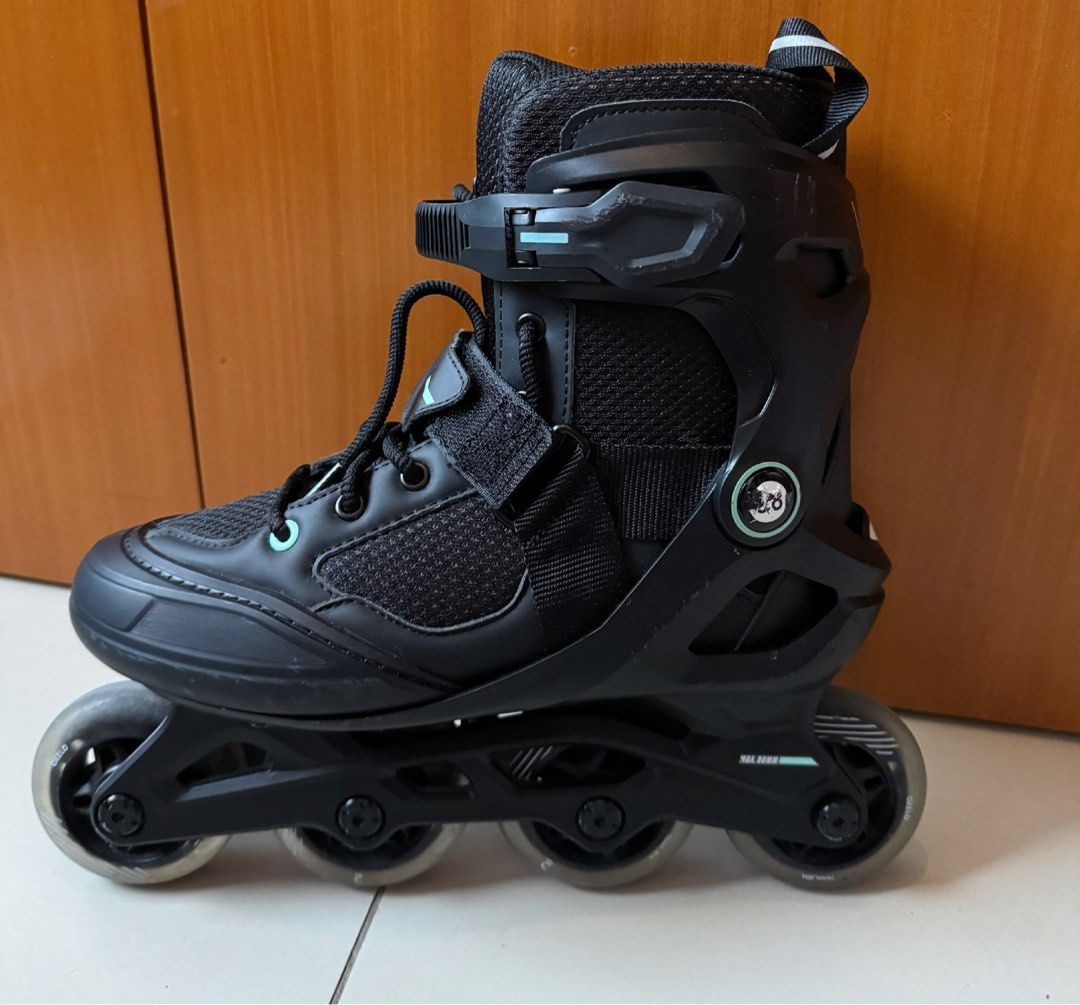 Decathlon Inline skates with helmet, hand & knee gears (Category: Skates, Rollerblades & Scooters) located in Cavite. Submitted by queenvenus (Listing ID 1283496871, Image 3). Description: Decathlon Inline Skates with Helmet, hand & knee gears. Size 38. -Minor scratches. -Works perfectly. .