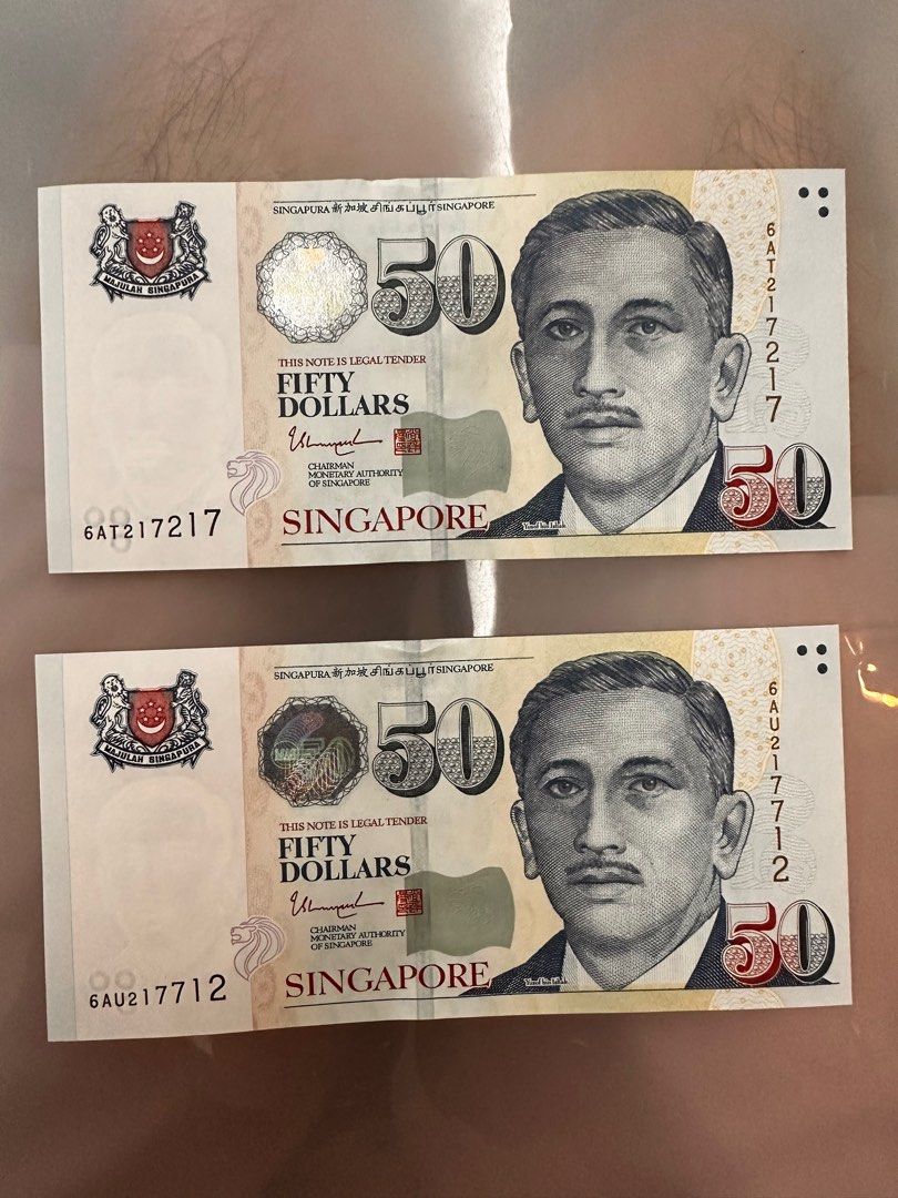 Fancy Number (Category: Currency) located in Singapore. Submitted by scanscant (Listing ID 1283556713, Image 1). Description: $53 ea.