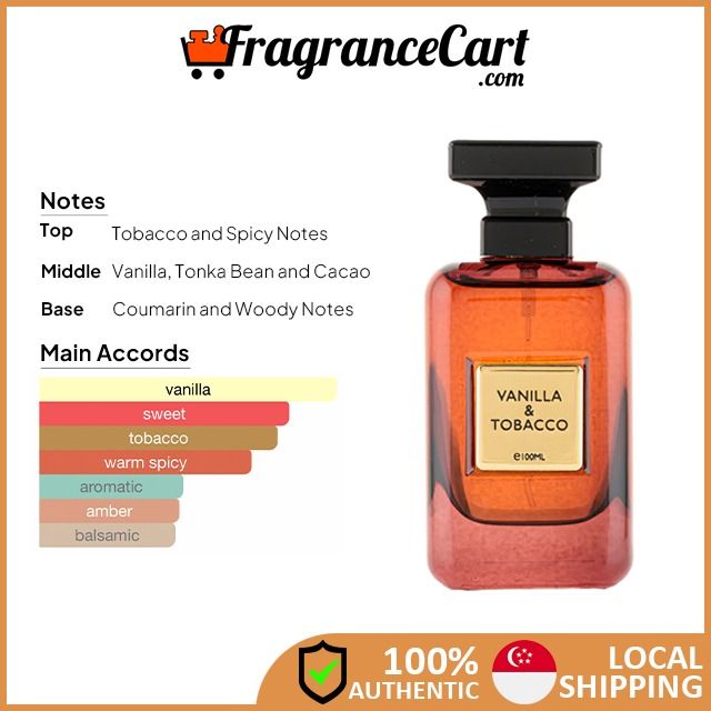 vanilla and tobacco flavia Flavia Vanilla & Tobacco EDP for Unisex (100ml) [Brand New 100% Authentic  Perfume FragranceCart] Eau de Parfum Women Men Brown, Beauty & Personal  Care, Fragrance & Deodorants on Carousell