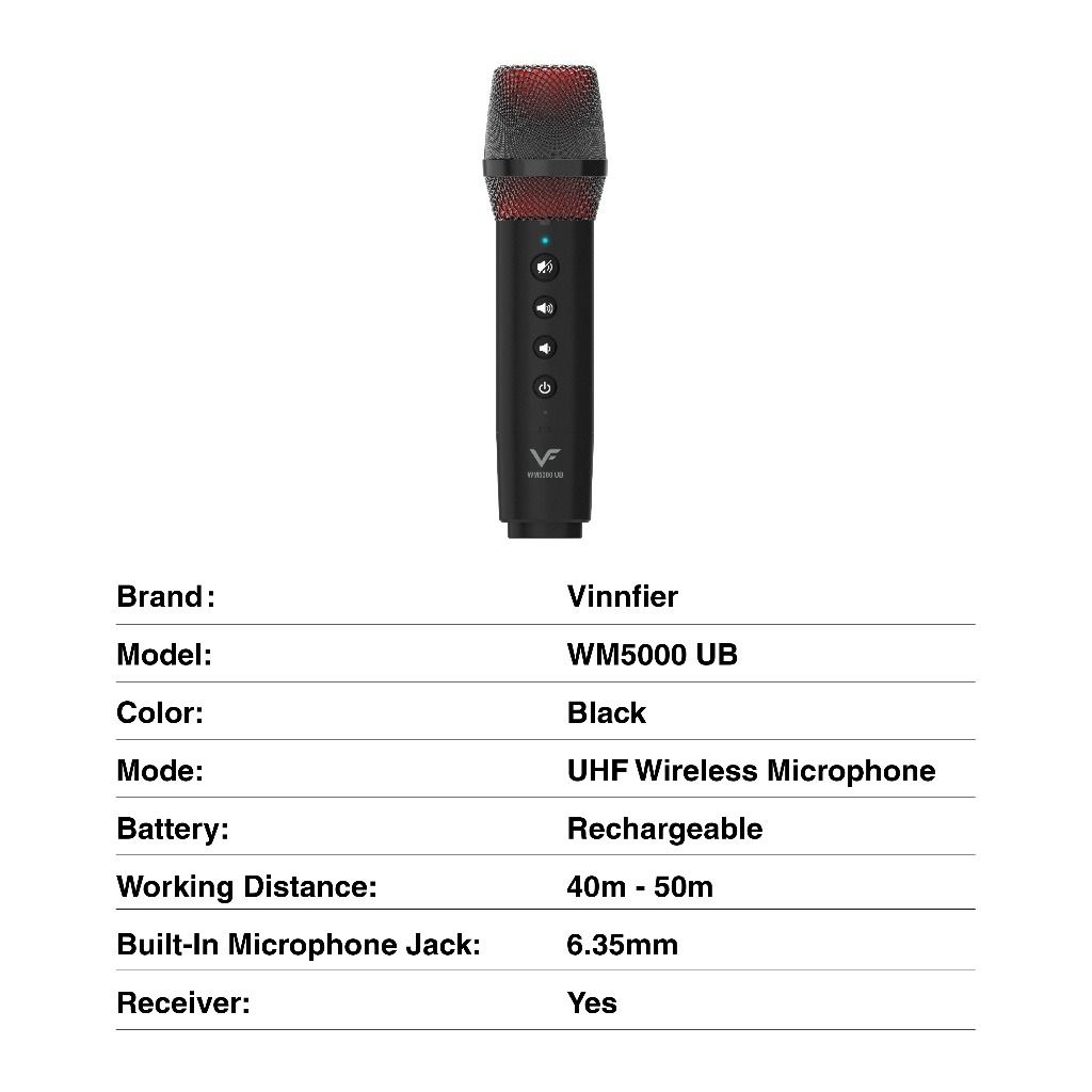 FREE DELIVERY] WM5000 UB UHF Wireless Microphone with receiver, Audio,  Microphones on Carousell