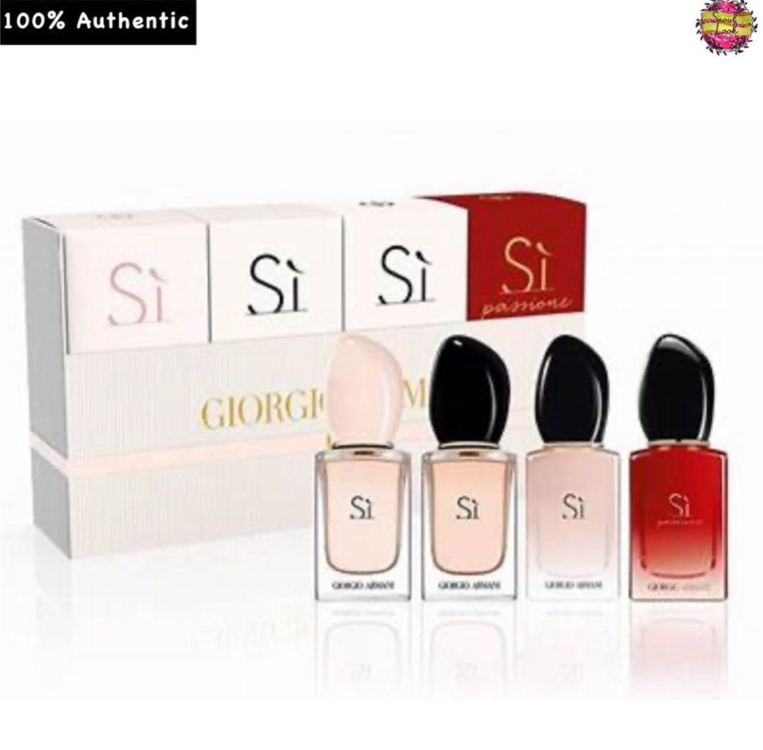 Giorgio Armani Si Travel Exclusive 4pcs Miniature 4x7ml Gift Set for Women Beauty Personal Care Fragrance Deodorants on Carousell