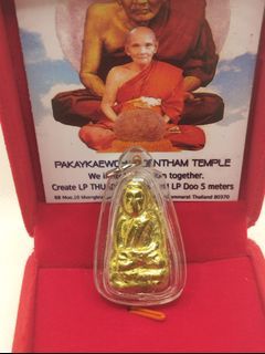 Gold leklai Thong Pla lai Thailand Amulet Pendant