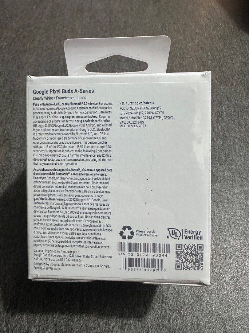 Google Pixel Buds A-series (Category: Earphones) located in Makati City. Submitted by cham21 (Listing ID 1283452076, Image 3). Description: New Google Pixel Buds A-series bought extra from the US.