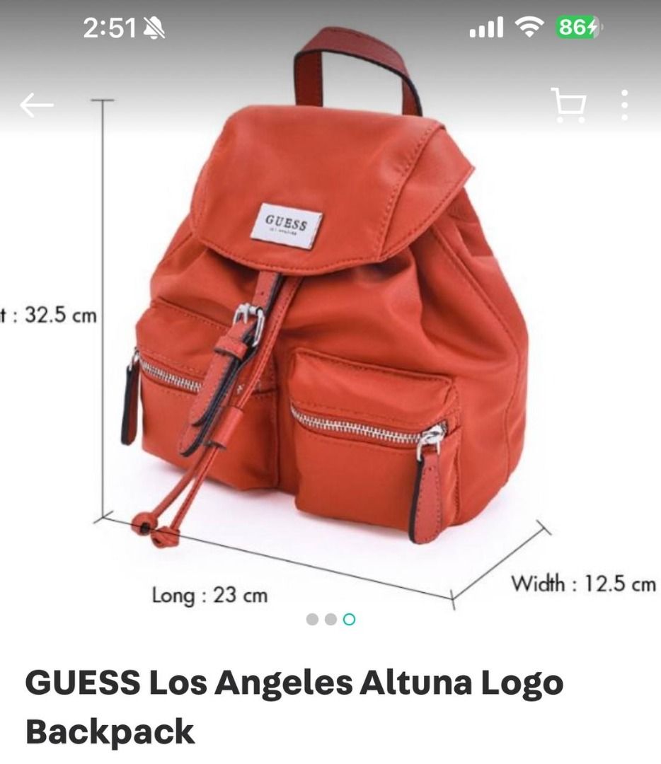 Red guess backpack shop