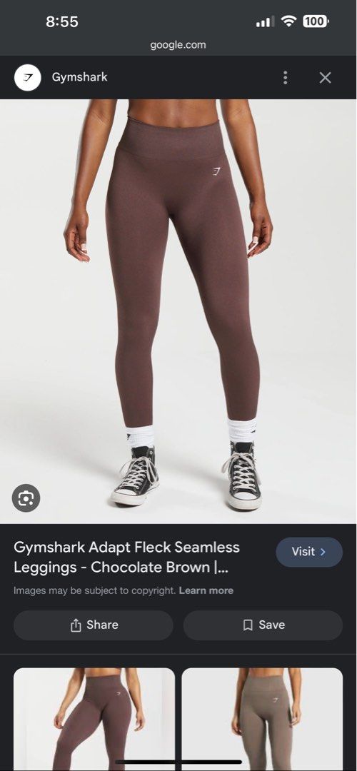 Gymshark Adapt Fleck Seamless Leggings - Chocolate Brown