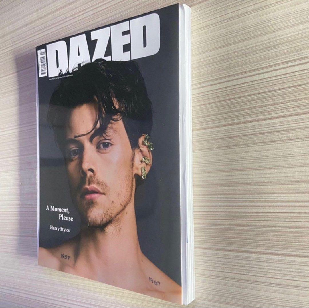 Harry Styles Dazed Magazine Portrait Cover (Category: Magazines) located in Paranaque City. Submitted by loveontour (Listing ID 1283606943, Image 2). Description: Harry Styles Dazed magazine cover (portrait). This is, like, new and I'm only selling this because my dad found and bought me a pair at a store in the US just when I have already impulsively purchased them in the website with a hefty shipping fee 😭 shipped from UK without a box, just i