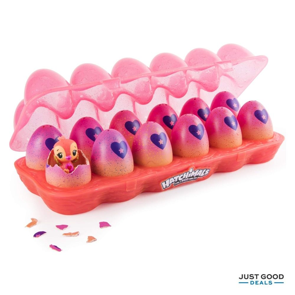 HATCHIMALS 6044978 CollEGGtibles Neon Nightglow 12 Pack Egg Carton with Season 4 Hatchimals CollEGGtibles for Ages 5 and Up Exclusive Exclusive