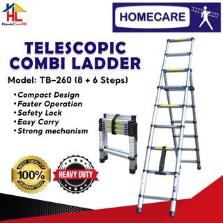 Homecare Telescopic Combi Ladder 8+6 Steps TB-260
