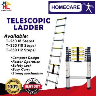 Homecare Telescopic Ladder 8/10/12 Steps