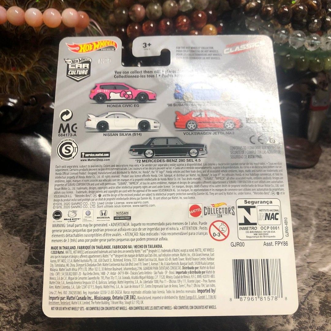 Hot Wheels Car Culture Honda Civic Eg Hello Kitty Modern Classic (Category: Toys & Games) located in Kuala Lumpur. Submitted by clique64 (Listing ID 1283506708, Image 3). Description: HotWheels Honda Civic Eg Hello Kitty RM 120 - Imagine Not Mint (Blister / Soft Corner) - If mint, ur blessing. - Can nego if take more Shipping RM 10 (Tupperware balut Foam) COD KL/N9 Pm for more info! Check profile for more, Follow for updates. #HobiBukanTekanan.
