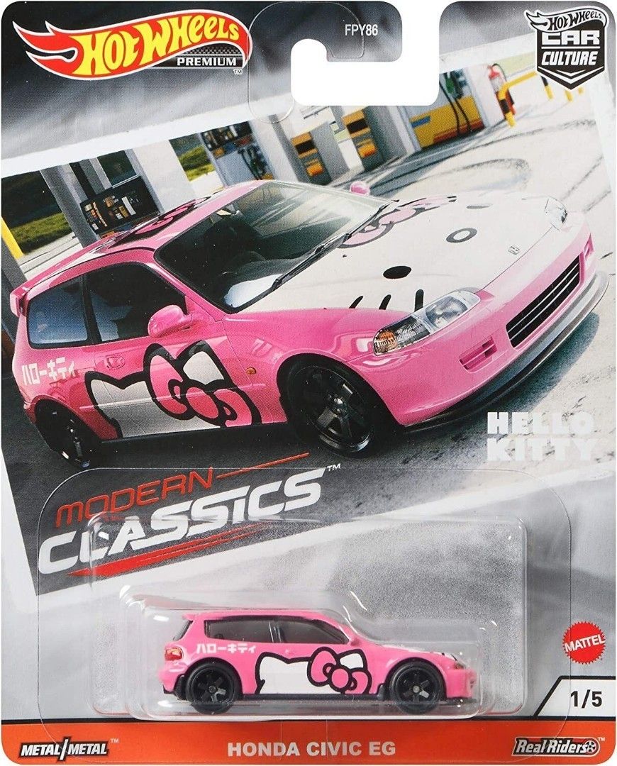 Hot Wheels Car Culture Honda Civic Eg Hello Kitty Modern Classic (Category: Toys & Games) located in Kuala Lumpur. Submitted by clique64 (Listing ID 1283506708, Image 2). Description: HotWheels Honda Civic Eg Hello Kitty RM 120 - Imagine Not Mint (Blister / Soft Corner) - If mint, ur blessing. - Can nego if take more Shipping RM 10 (Tupperware balut Foam) COD KL/N9 Pm for more info! Check profile for more, Follow for updates. #HobiBukanTekanan.