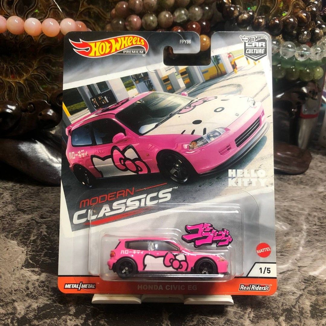 Hot Wheels Car Culture Honda Civic Eg Hello Kitty Modern Classic (Category: Toys & Games) located in Kuala Lumpur. Submitted by clique64 (Listing ID 1283506708, Image 1). Description: HotWheels Honda Civic Eg Hello Kitty RM 120 - Imagine Not Mint (Blister / Soft Corner) - If mint, ur blessing. - Can nego if take more Shipping RM 10 (Tupperware balut Foam) COD KL/N9 Pm for more info! Check profile for more, Follow for updates. #HobiBukanTekanan.