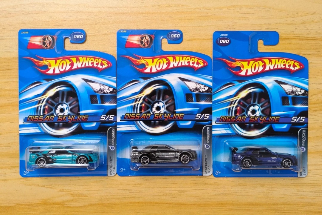 Hot Wheels Nissan Skyline GT R R32 Dropstars Selling as a set of 3 hotwheels matchbox Hobbies Toys Memorabilia Collectibles Vintage Collectibles on Carousell