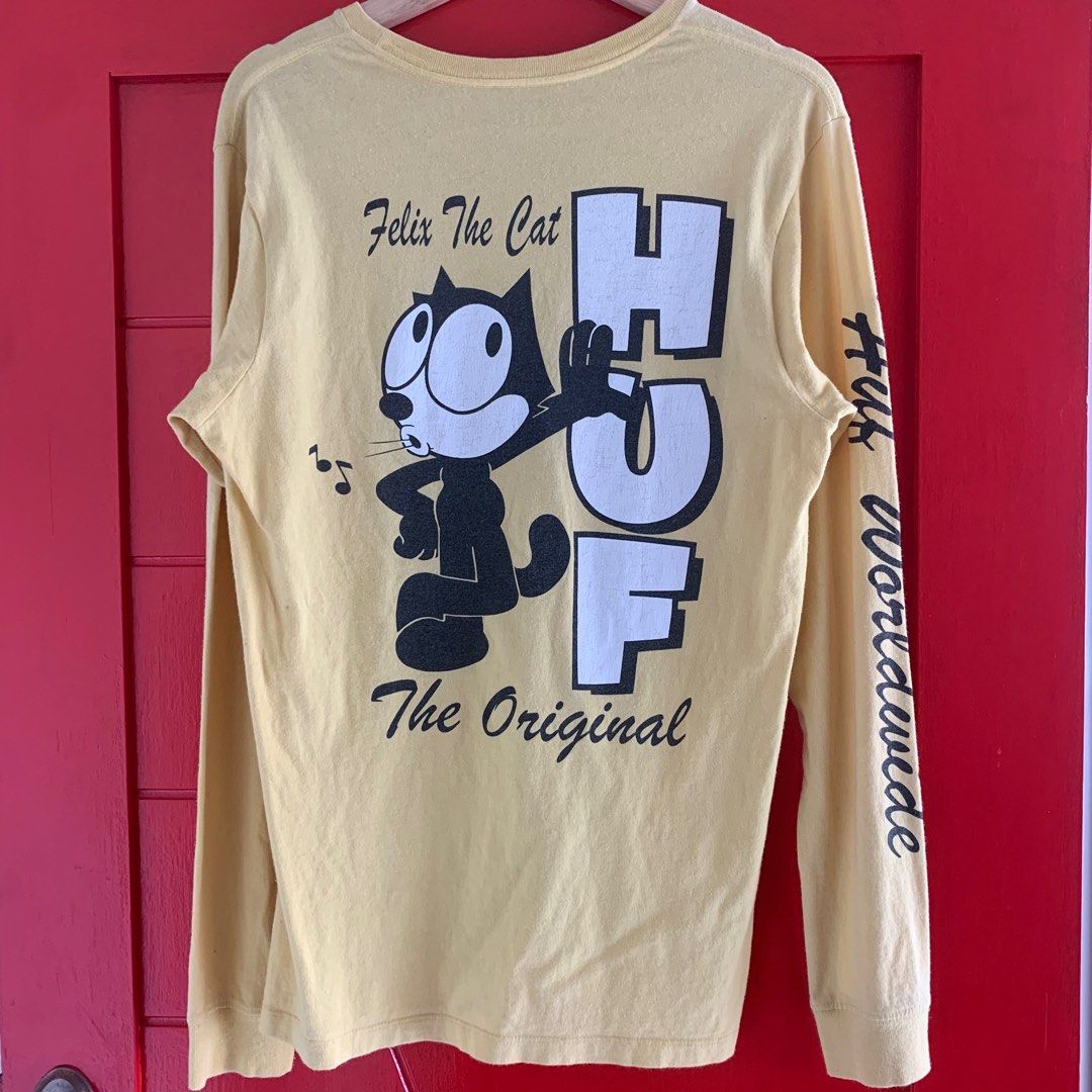 Huf x Felix The cat Longsleeve Tee Men s Fashion Tops Sets