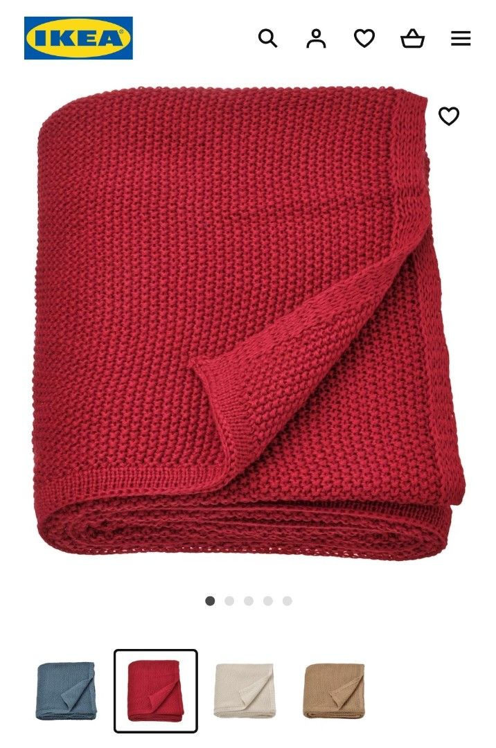 IKEA HUMLEMOTT THROW BLANKET