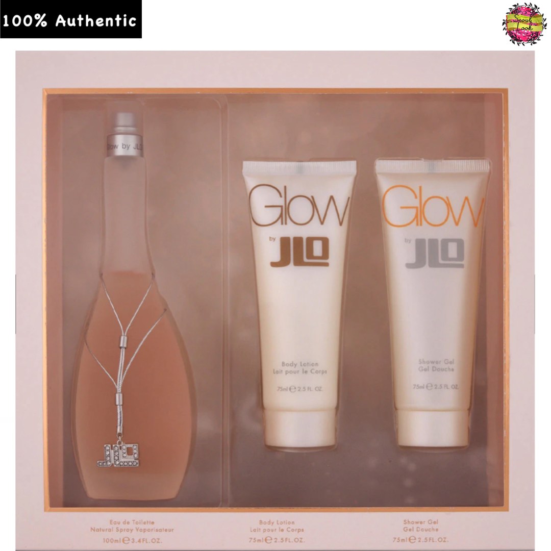 Jennifer Lopez Jlo Glow EDT 3pcs 100ml Spray 75ml Body Lotion