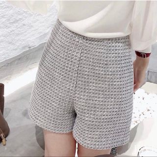 jevia women korea grey tweed coco shorts 韓國女裝小香風灰色短褲64208762691713110