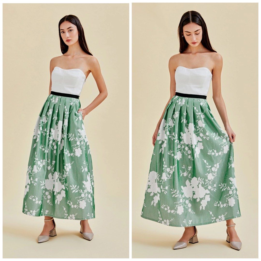 Jacquard top maxi skirt