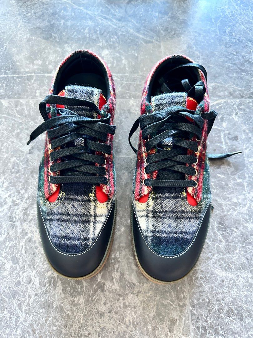 Red plaid tennis shoes store
