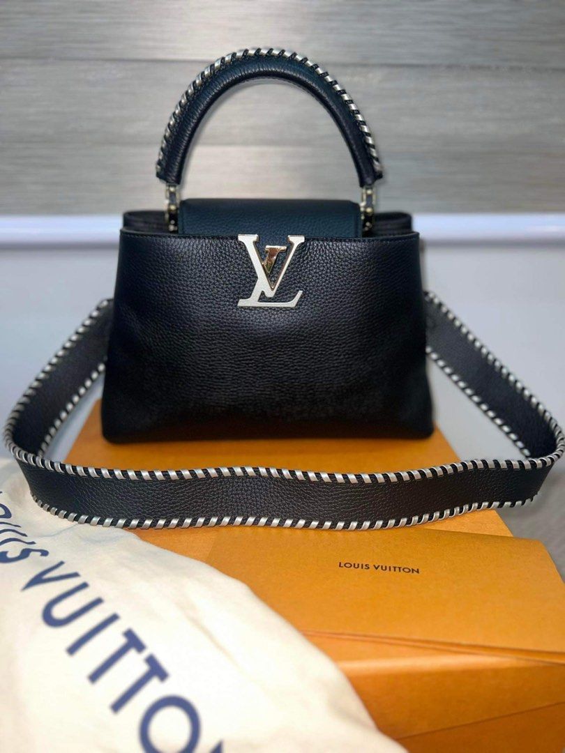 Louis Vuitton Capucine MM (Category: Luxury Bags & Wallets) located in Quezon City. Submitted by b_finds2021 (Listing ID 1283449978, Image 2). Description: Bought last dec 2022 in Solaire USED ONCE Limited Edition STILL NEGOTIABLE 100% NO FLAWS isang beses lang nagamit at ilang oras lang Meet up only With Box and Pouch With proof of purchase (Receipt) RFS: Need funds for my baby .