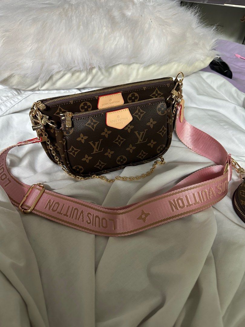 Lv pink strap discount bag