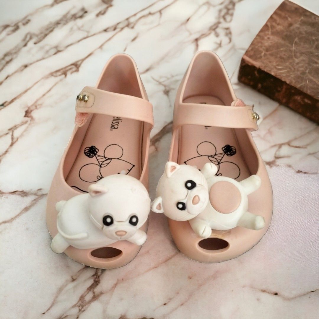 Mini Melissa Scented Cat Rubber Ballerina Flats