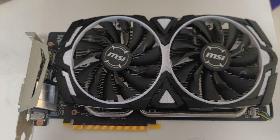 MSI GeForce GTX 1060 ARMOR 3G OCV1 Computers Tech Parts Accessories Computer Parts on Carousell