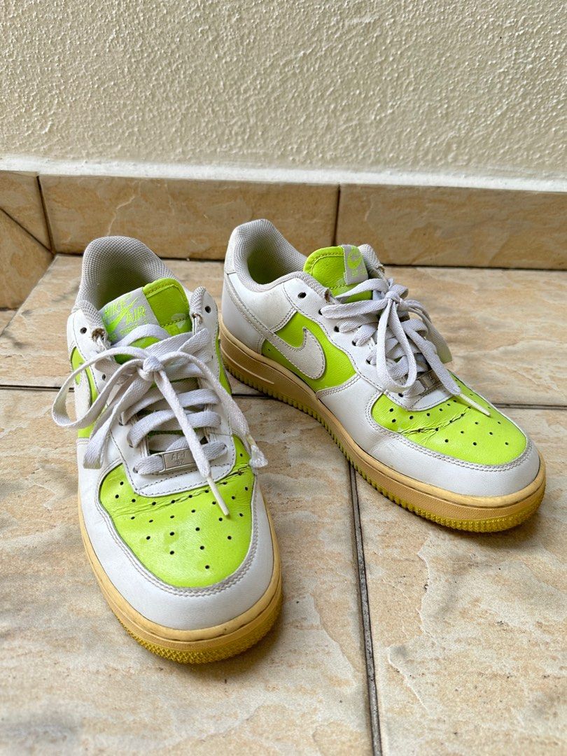 Nike AF1 lime green Women s Fashion Footwear Sneakers on Carousell