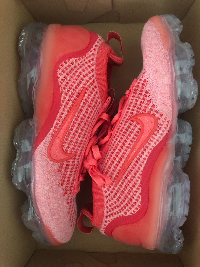 Red and pink vapormax hot sale